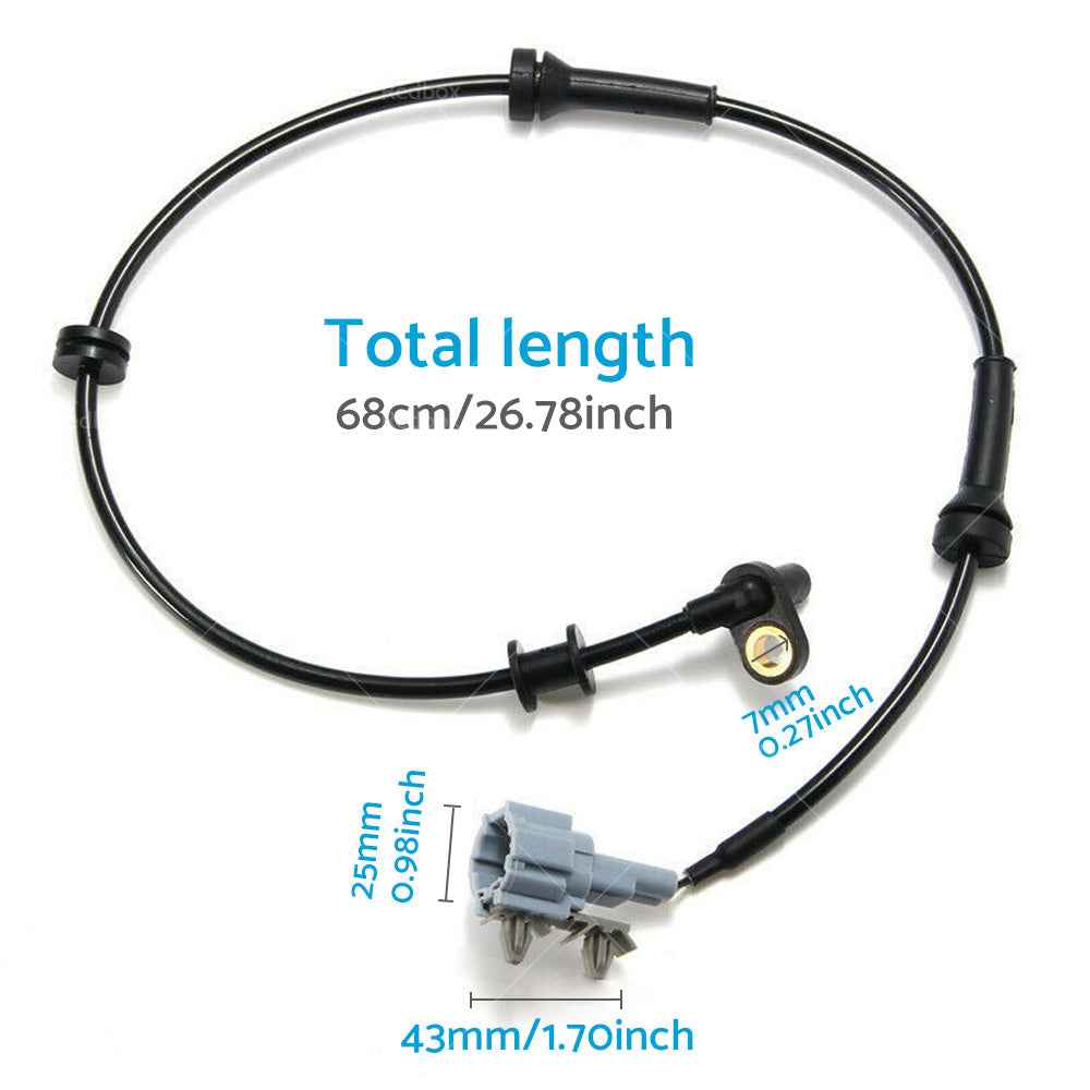 4x ABS Wheel Speed Sensor Front & Rear Left & Right Suitable For Nissan Navara D40 2005-2014-4