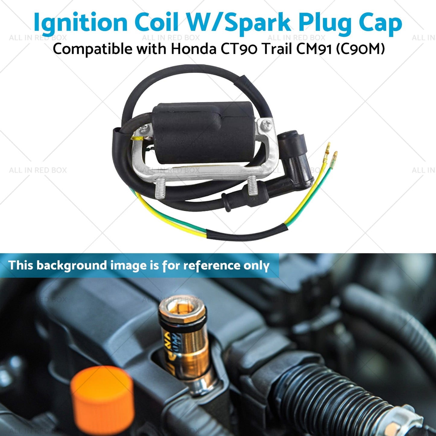 Ignition Coil W or Spark Plug Cap Suitable for Honda CT90 Trail CM91  C90M-4