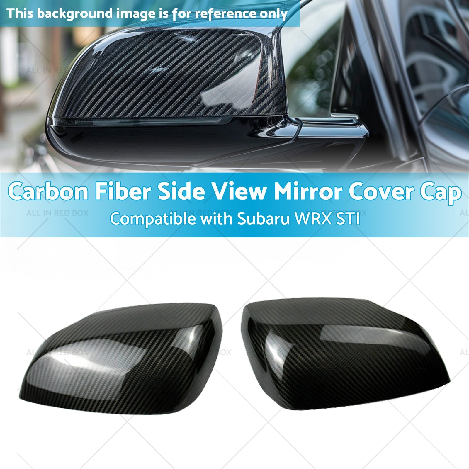 Carbon Fiber Side View Mirror Cover Caps Suitable for Subaru WRX STI 15-21-2
