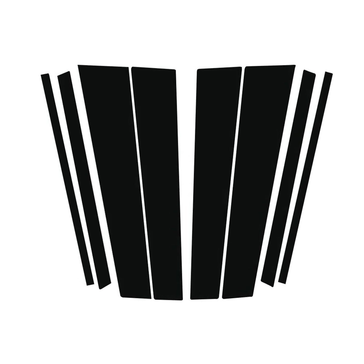 8x Black Pillar Post Cover Trims Suitable For Honda Civic Sedan 2012-2015-1