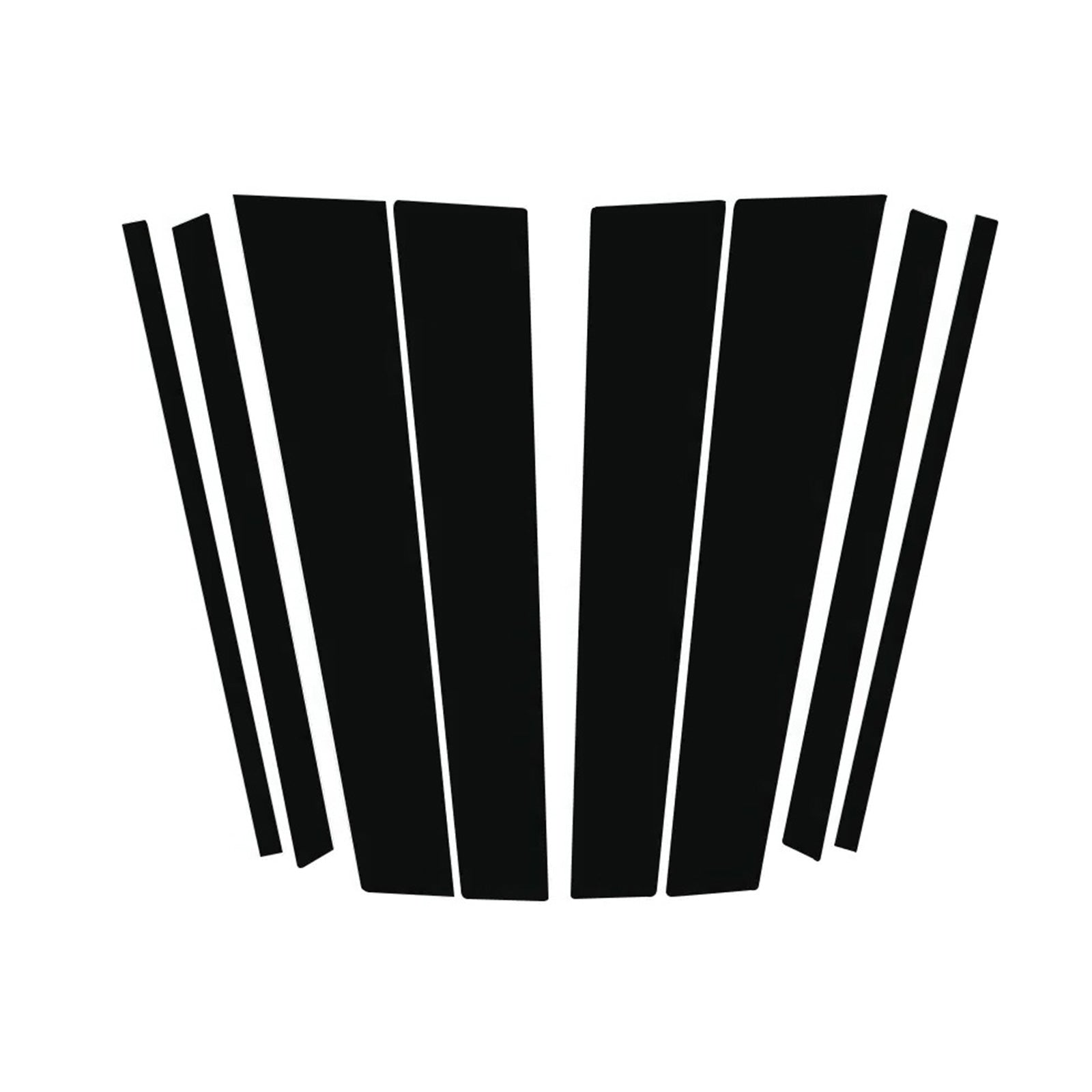 8x Black Pillar Post Cover Trims Suitable For Honda Civic Sedan 2012-2015-1