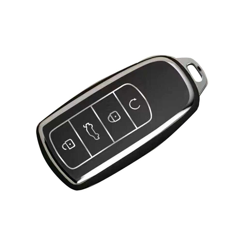 Remote Key Fob Case Cover Black & Silver TPU Suitable For Chery Omoda 5 2022-2025-2