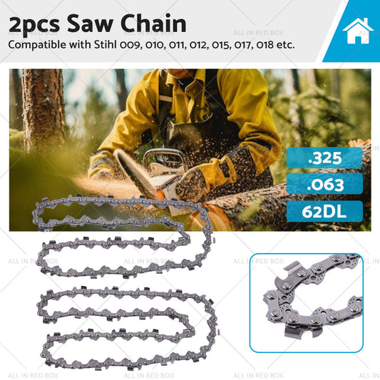 2PCS Pro Chainsaw Chain 62DL 325 063 Semi Chisel Suitable for Stihl MS230C MS250-0