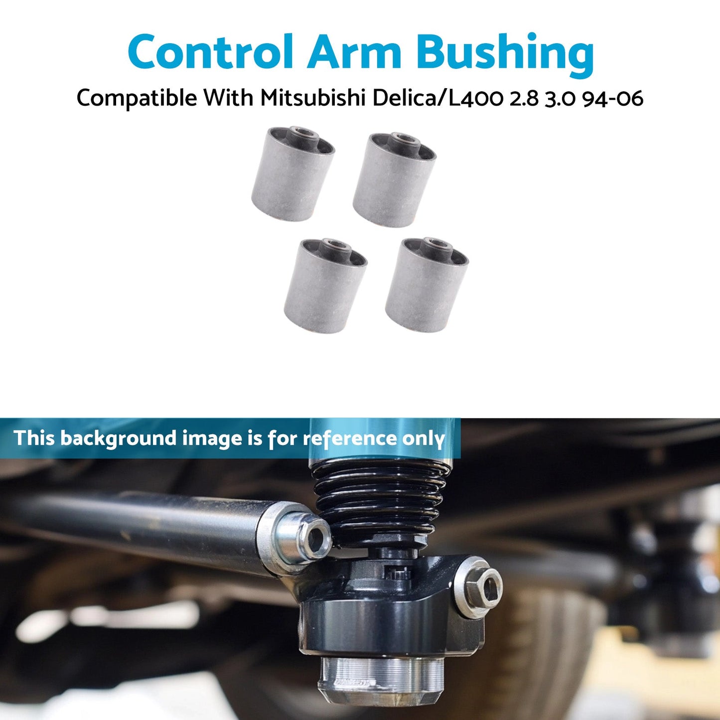 Suspension Bushings Rubber Suitable For Mitsubishi Delica Space Gear 2.8 3.0 Trailing Arm Bush Kit Rear-2