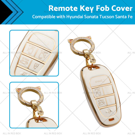 TPU 6Button Car Remote Key Fob Cover Suitable For Hyundai Sonata Tucson Santa Fe-0