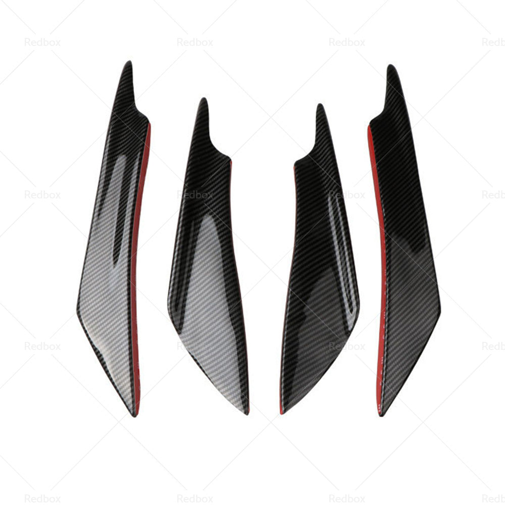 4x Carbon Fiber Car Bumper Fin Canard Splitter Diffuser Valence Spoiler Lip-2