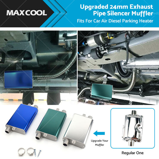 Upgraded 24mm Exhaust Pipe Silencer Muffler For Car Air Diesel Parking Heater-0
