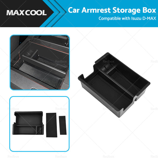 Black Center Console Armrest Storage Box Tray Suitable for Isuzu D-Max DMAX-0