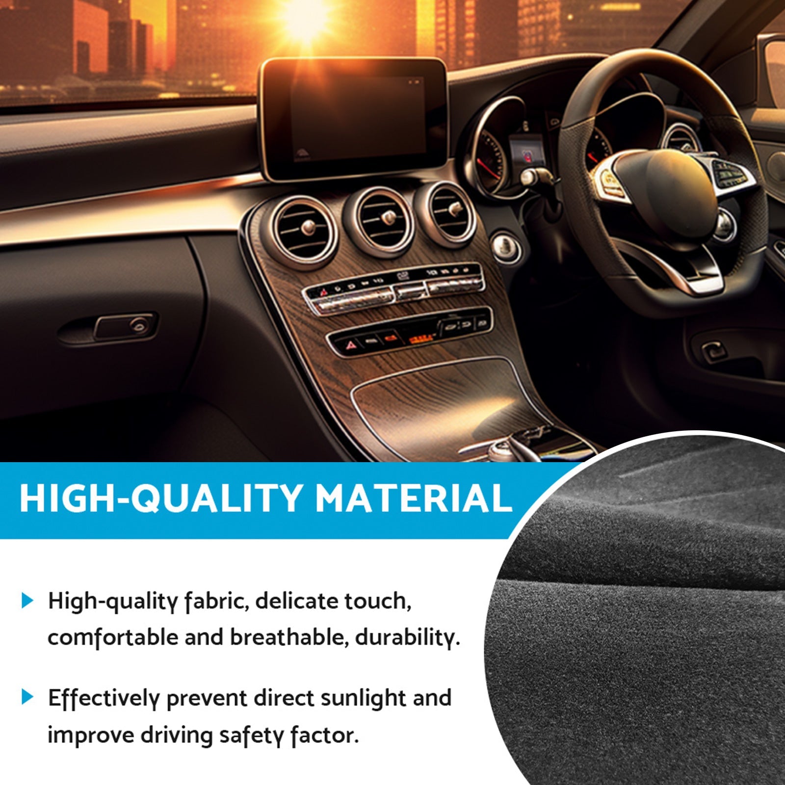 Dashboard Dash Mat Suitable For Mercedes-Benz C-Class W204 2011-2014-4