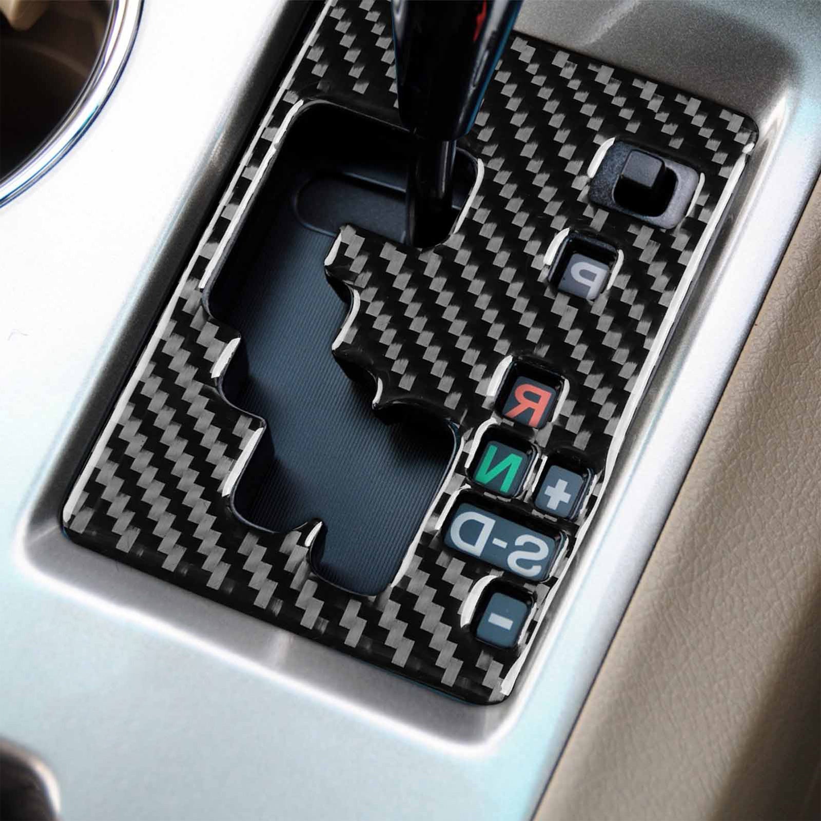 2pcs Carbon Fiber Gear Shift Console Trim Suitable For Toyota Kluger 08-13-3