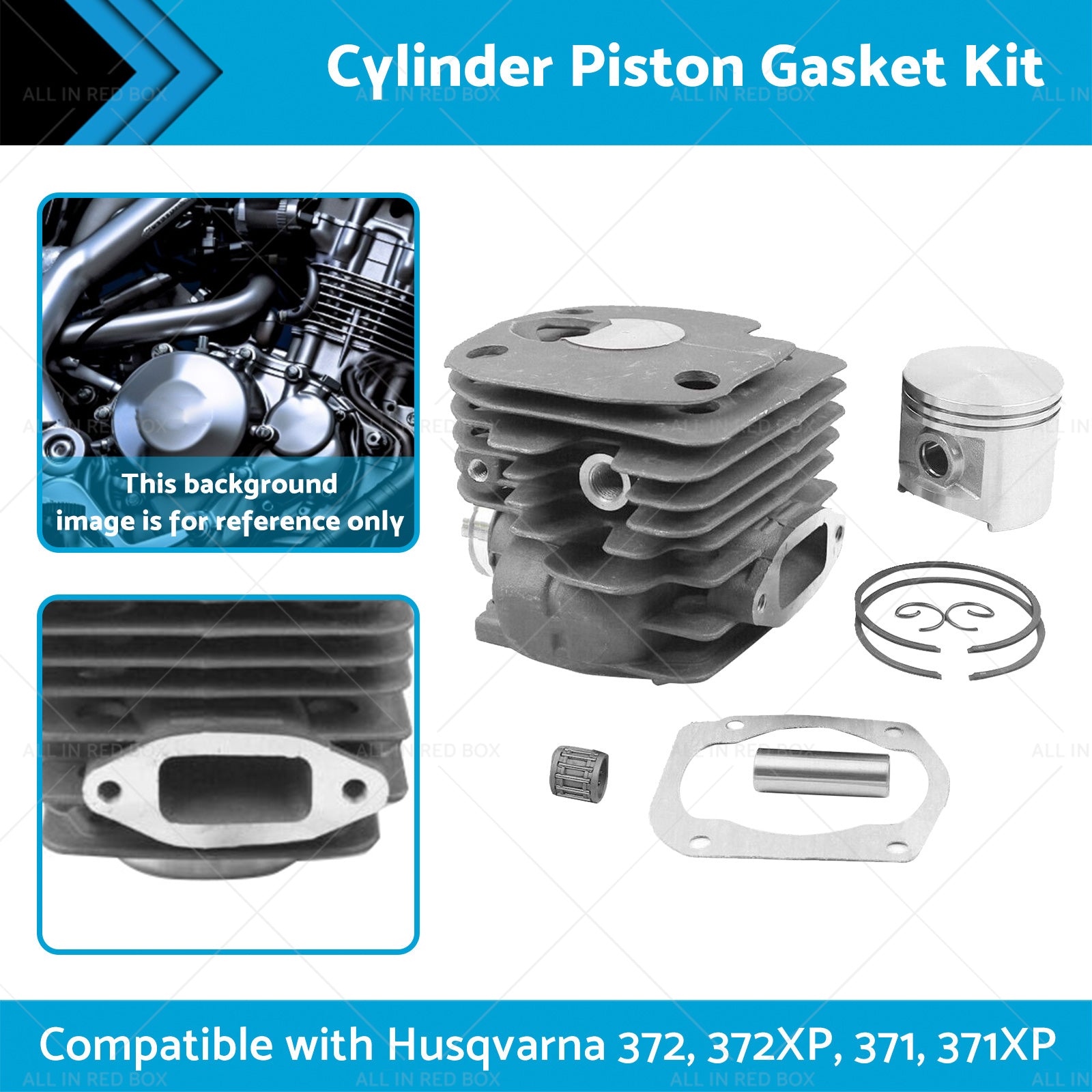 50mm Cylinder Piston Kit Suitable For Husqvarna-372 372XP 371 371XP 365 Chainsaw-1
