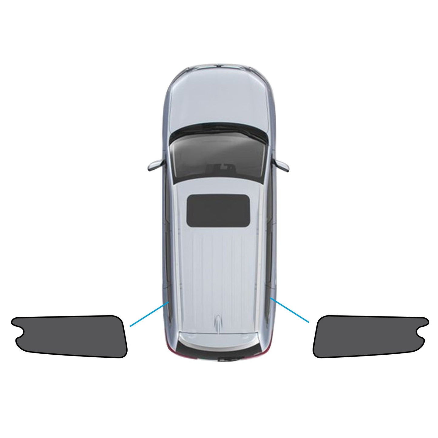 2x Triangular Window Shades Suitable for LDV G10 2014-Present UVB&UVA Protection-0