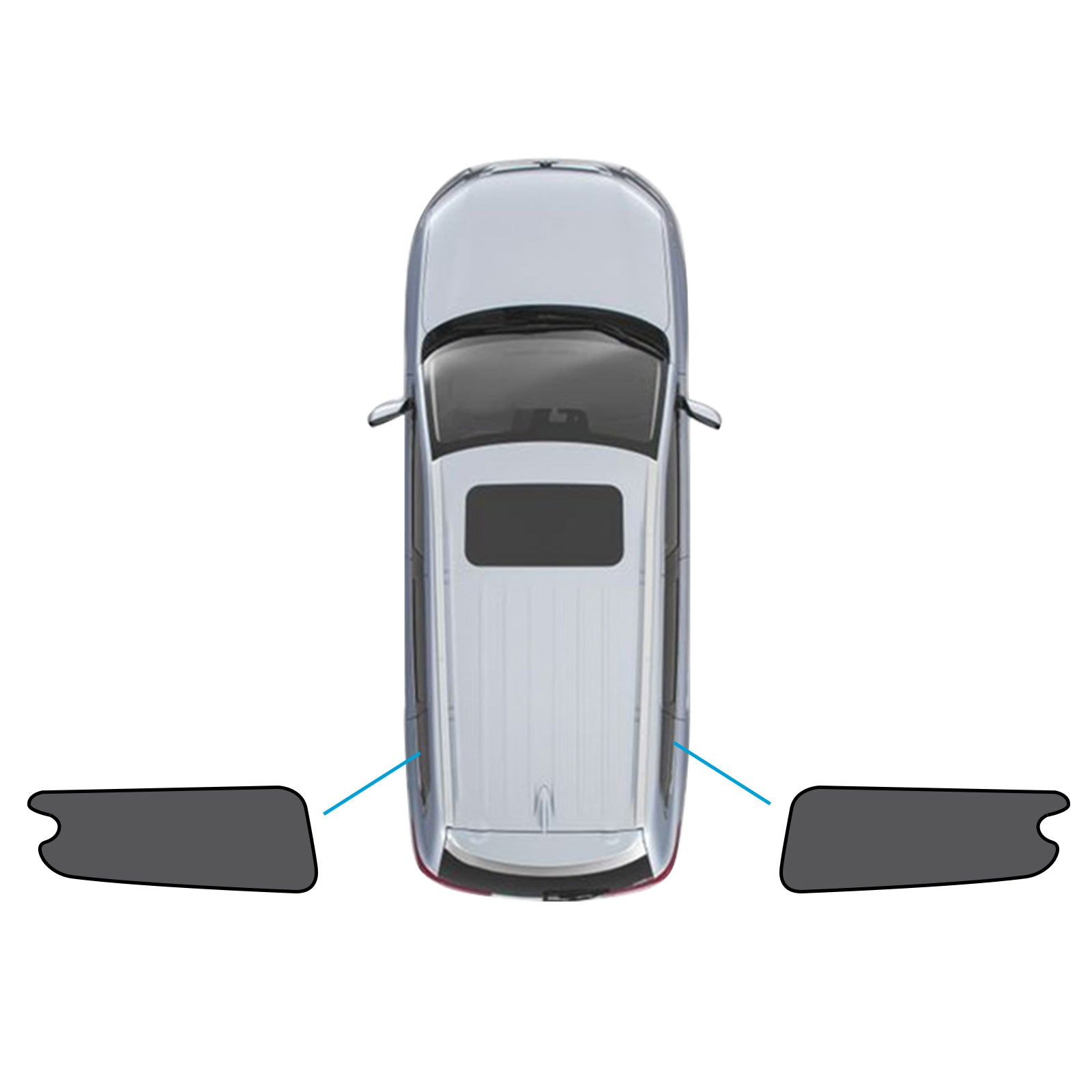 2x Triangular Window Shades Suitable for LDV G10 2014-Present UVB&UVA Protection-0