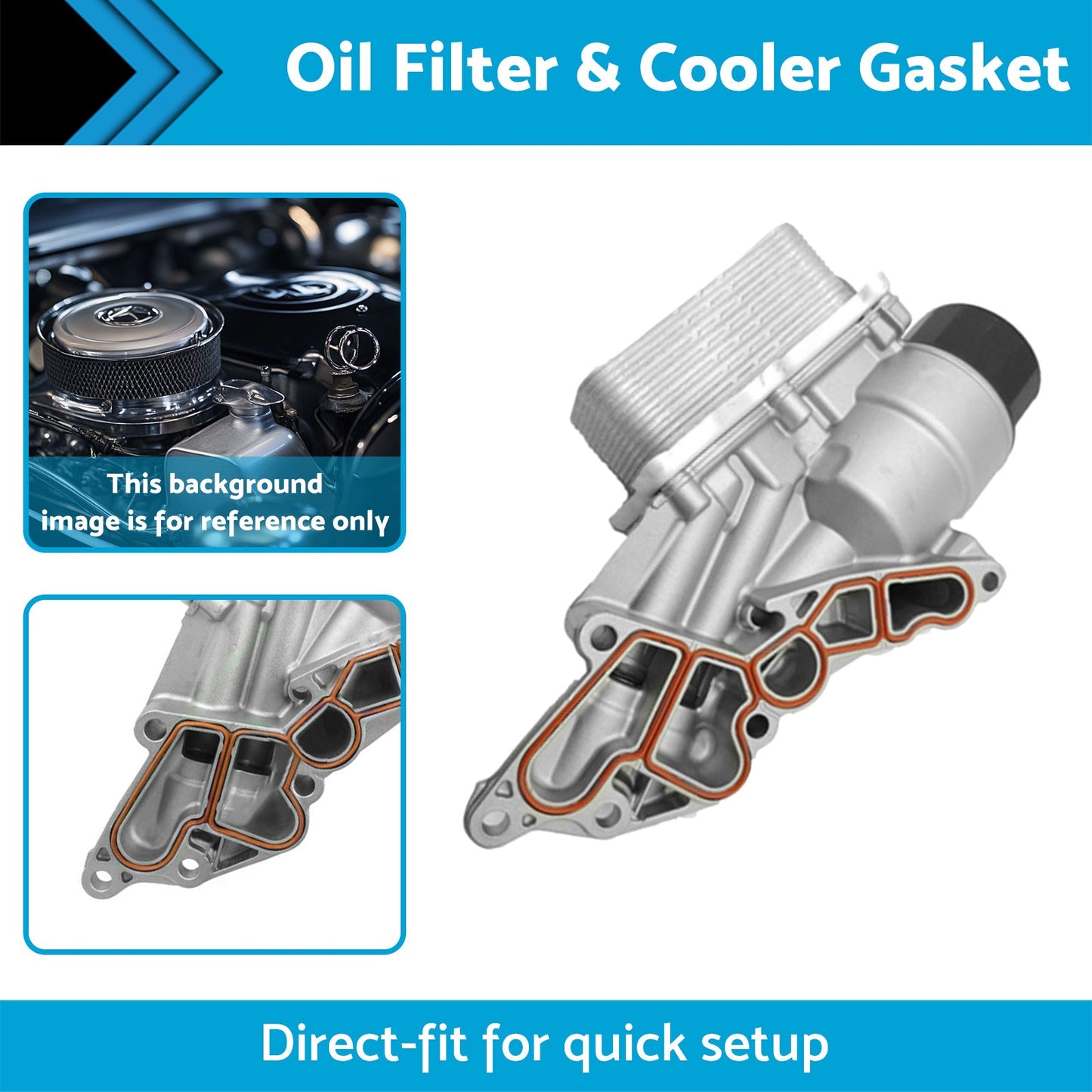 Oil Filter & Cooler Gasket Suitable For Mercedes-Benz C230 C280 06-07 2721800510-2
