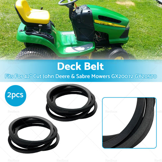 2x Deck Belt For 42 inch  Cut John Deere  and  Sabre  Ride on Mowers GX20072 GY20570-1