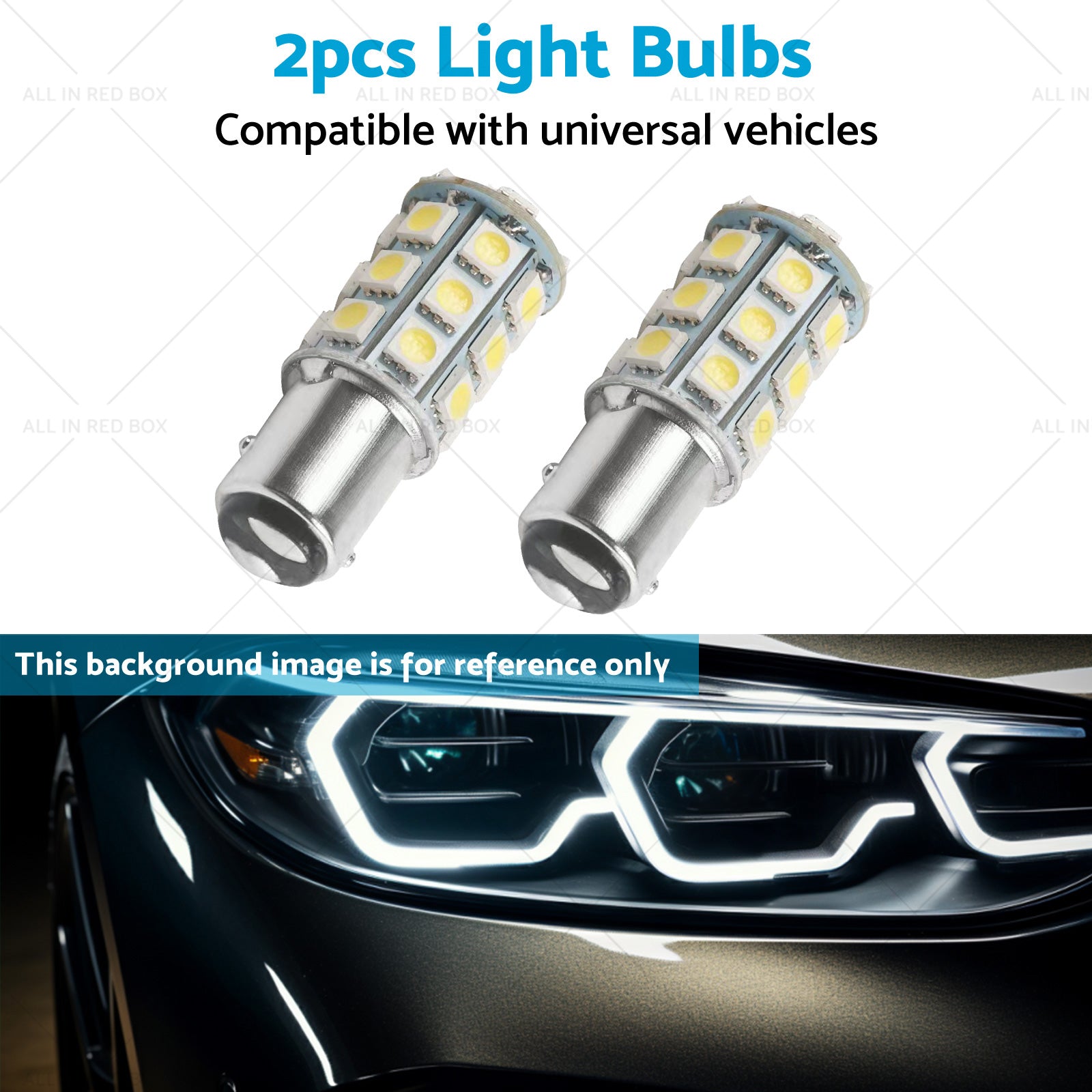 2x 12V BA15D LED White 27 SMD 5050 For Caravan Car Auto Indicator Signal Light-4