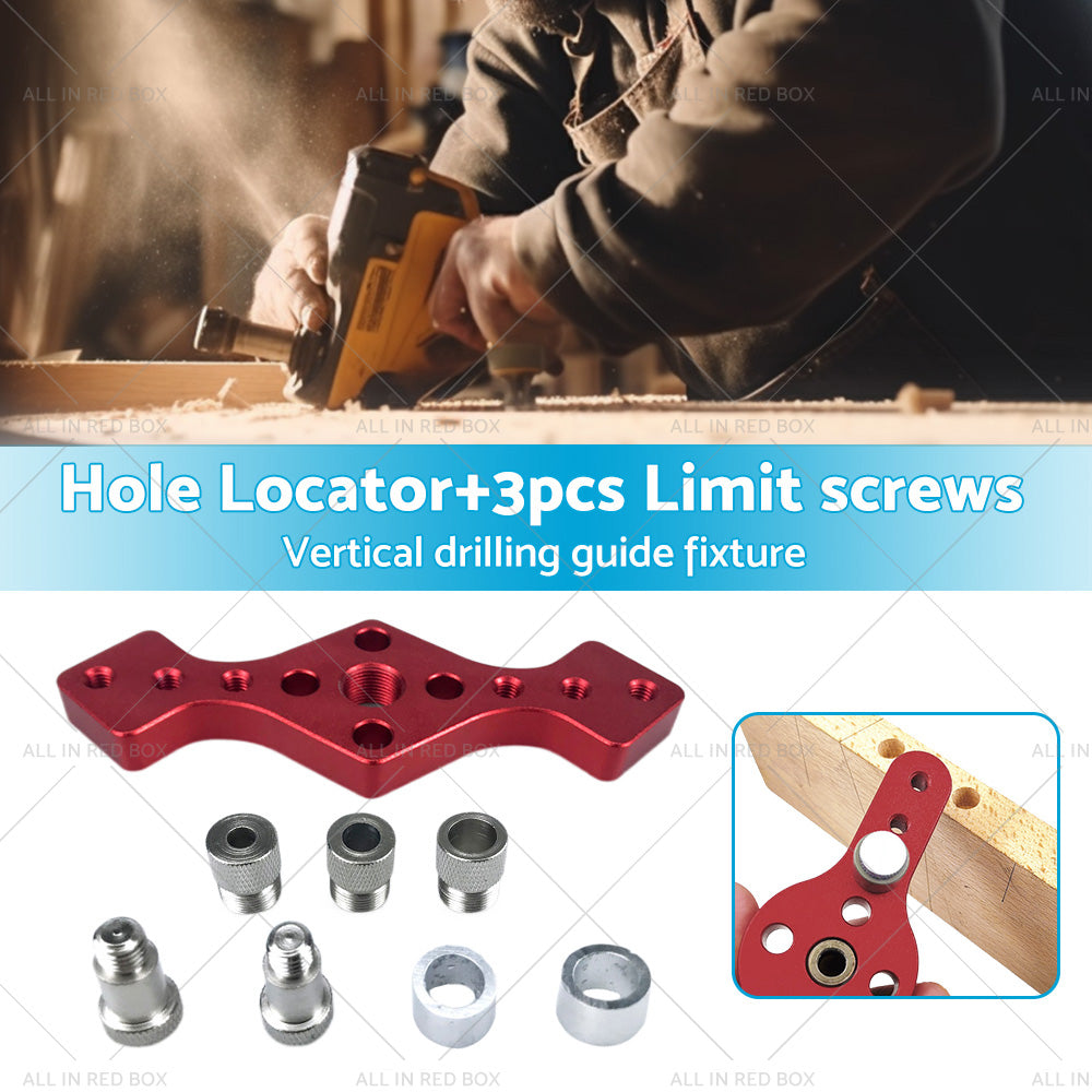 Drill Bit Vertical Pocket Hole Jig Dowel Drill Guide Self Centering Woodworking-1