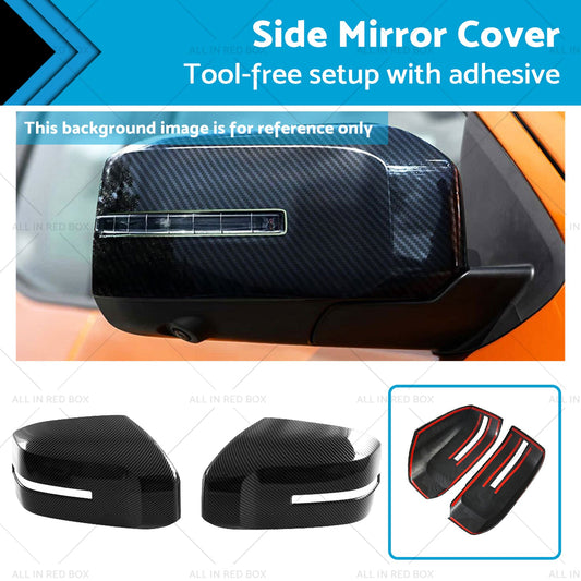 Side Mirror Cover Suitable For Mitsubishi Triton L200 23-25 ABS Carbon Fiber-0