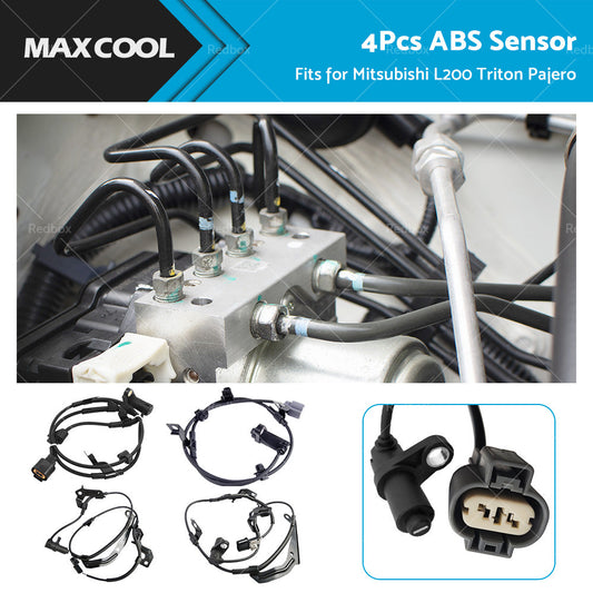 Front Rear Right Left ABS Wheel Speed Sensor Kit For Mitsubishi Triton Pajero-0