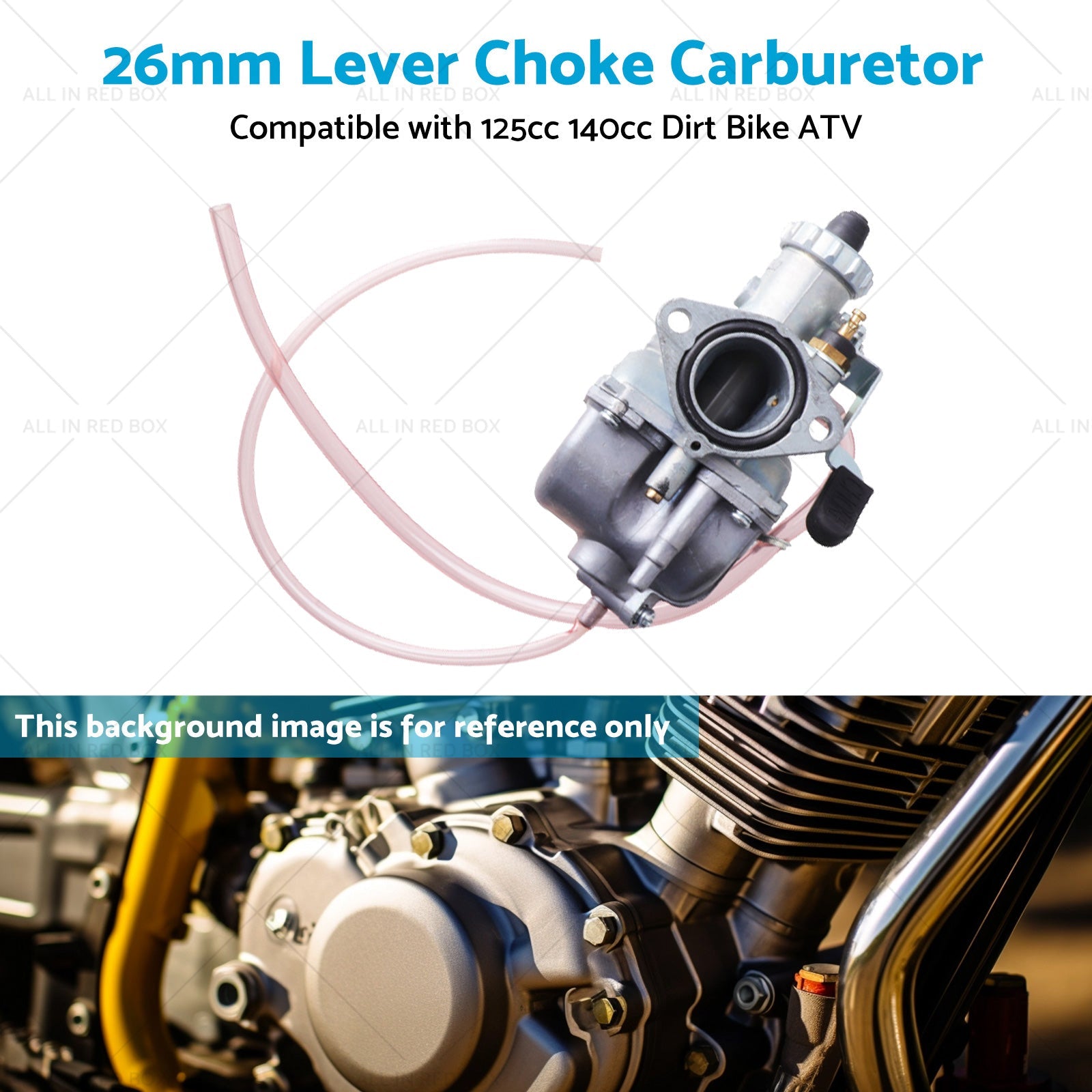 26mm Lever Choke Carburetor Carby Suitable for 125cc 140cc Dirt Bike ATV-4