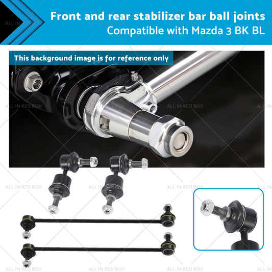 Front and Rear Stabilizer Bar Ball Joints Suitable for Mazda 3 BK BL 2004-2014-0