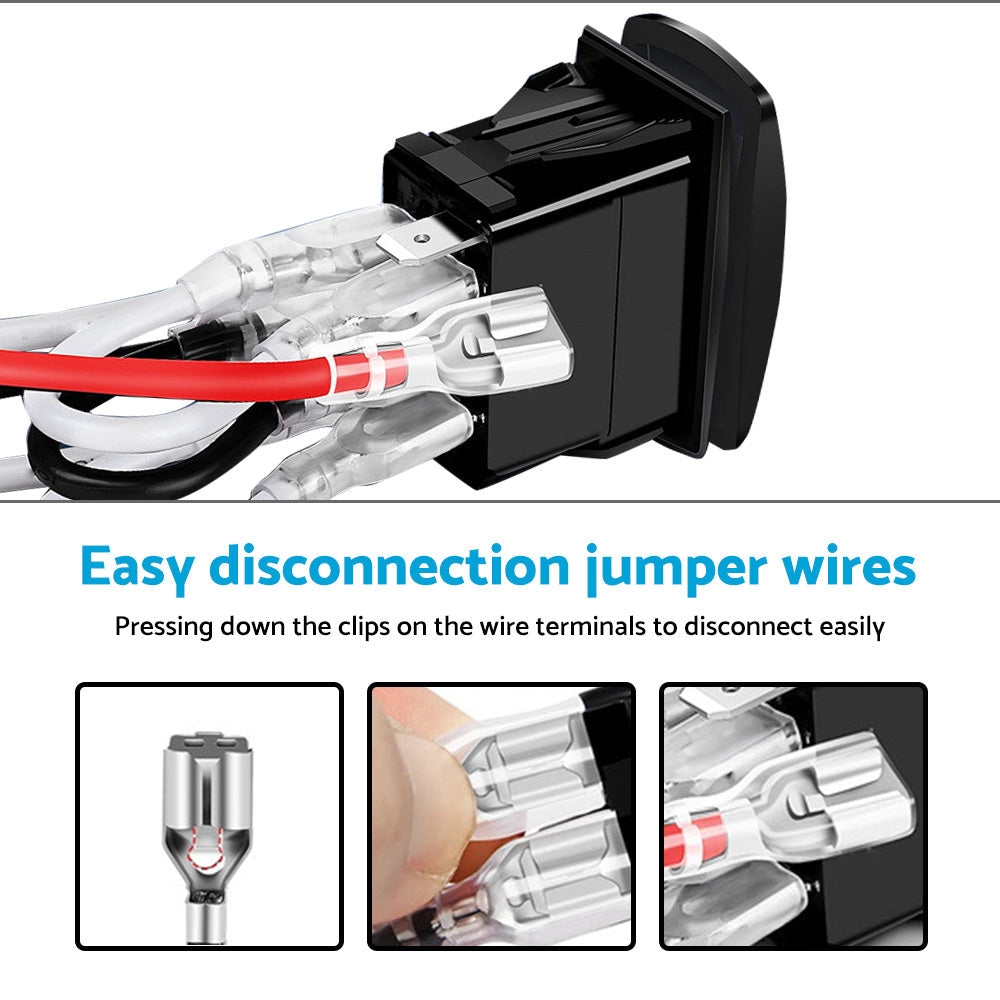 7-Pin Winch In Out Rocker Switch Blue LED Rocker Toggle Switch 12V-24V ON OFF ON-4