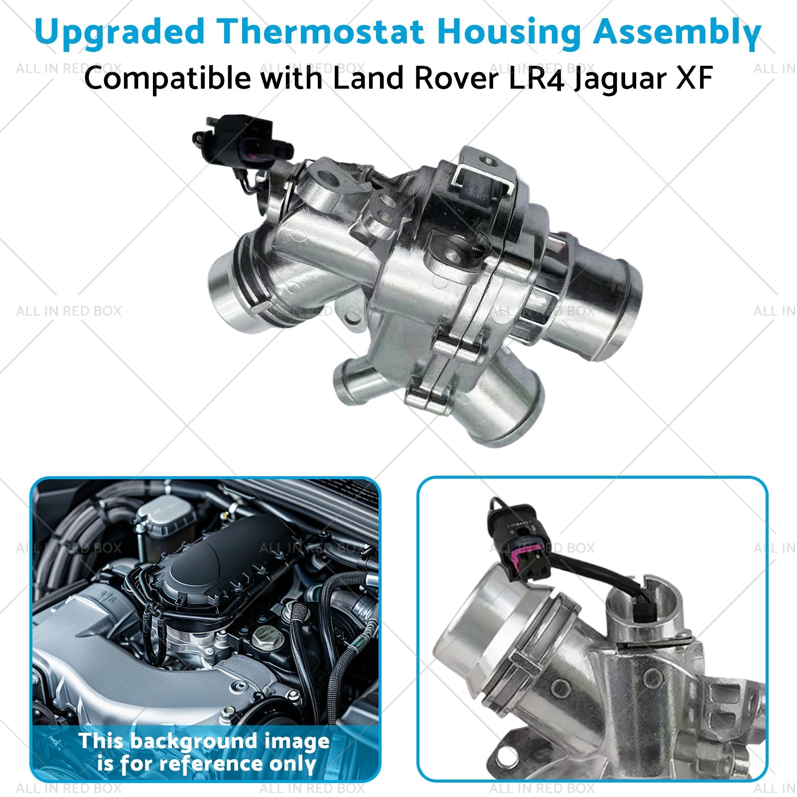 Upgraded Thermostat Housing Assembly Suitable for Land Rover LR4 Jaguar XF 3. 0L-3