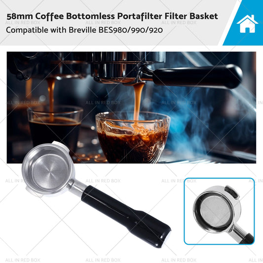 Coffee Bottomless Portafilter Filter Basket Suitable For Breville BES980 or 990 or 920-0