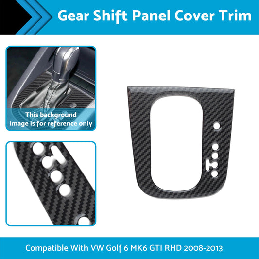 Carbon Gear Shift Panel Cover Trim Suitable For VW Golf 6 MK6 GTI RHD 2008-2013-1