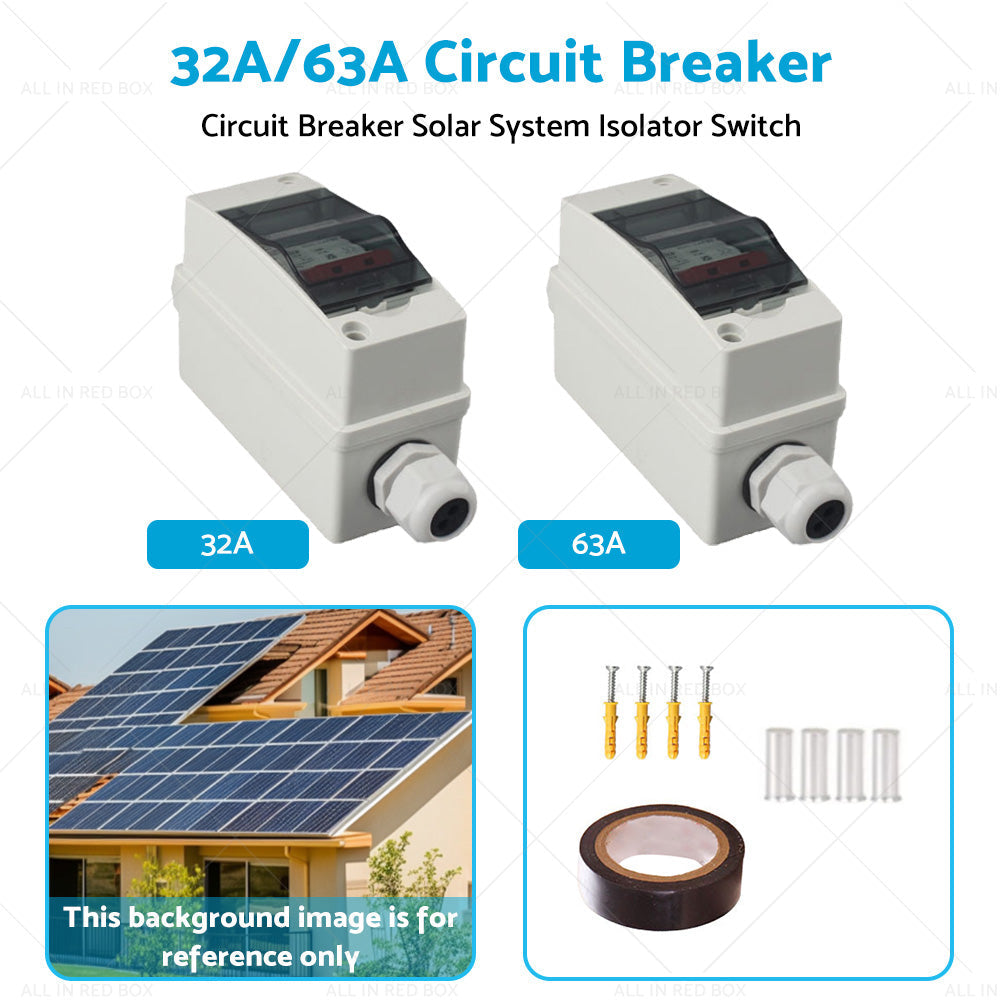PV Disconnect Box DC500V 32A/63A 2P Circuit Breaker Solar System Isolator Switch-2