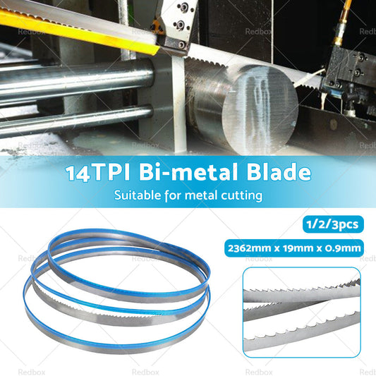 Suitable for METAL CUTTING BI METAL BIMETAL BAND SAW BANDSAW BLADE 2362mm x19mm x 14 TPI-1
