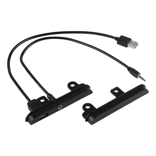 2 DIN Fascia Dash Kit with Side Trims, Brackets, USB & AUX Port Suitable For Toyota-1