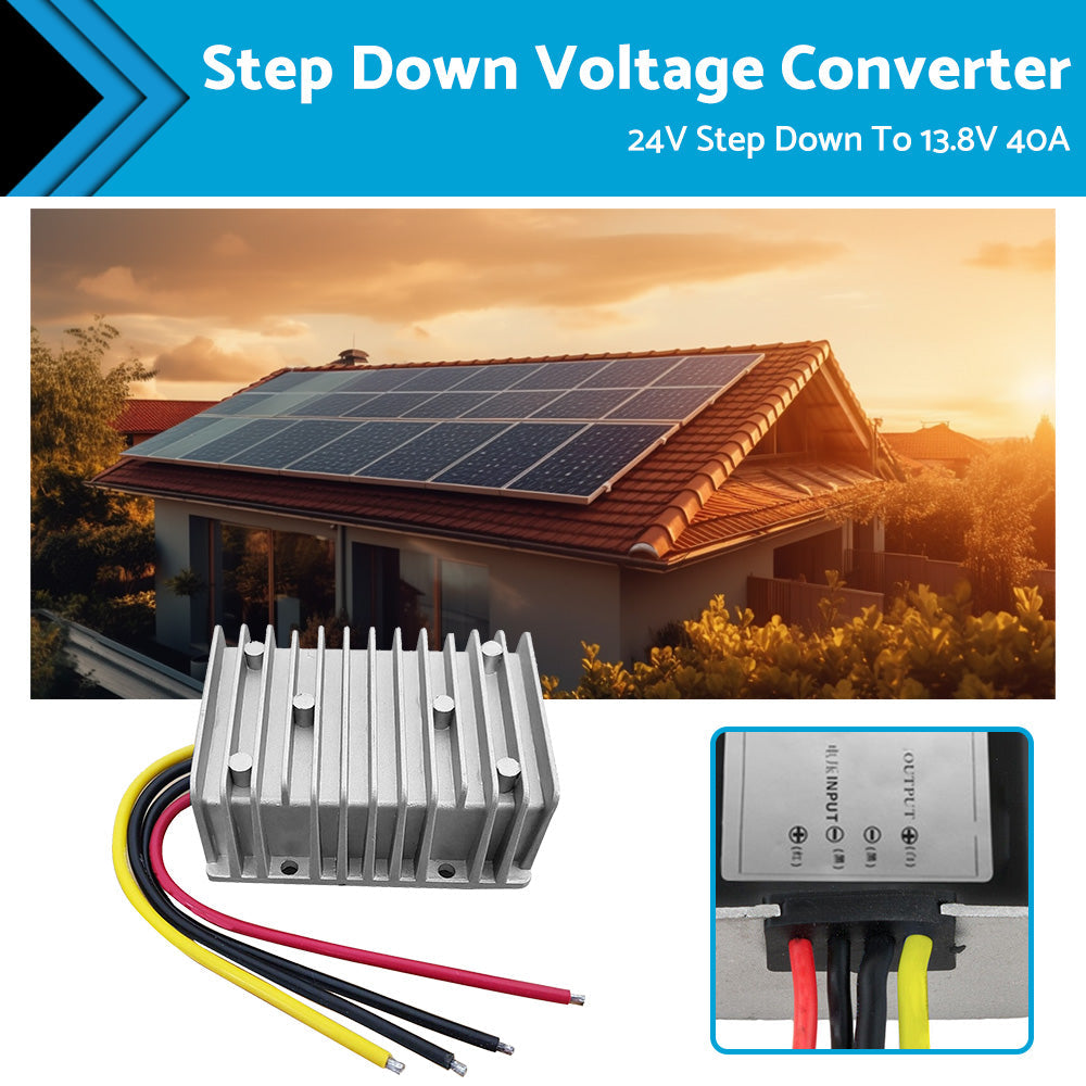 Power Converter Regulator DC 24V Step Down to DC 13. 8V 40A 552W Waterproof-0