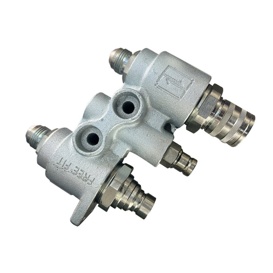 For Bobcat Hydraulic Block Quick Coupler Flat Face FFH Auxillary Valve 6678076-1