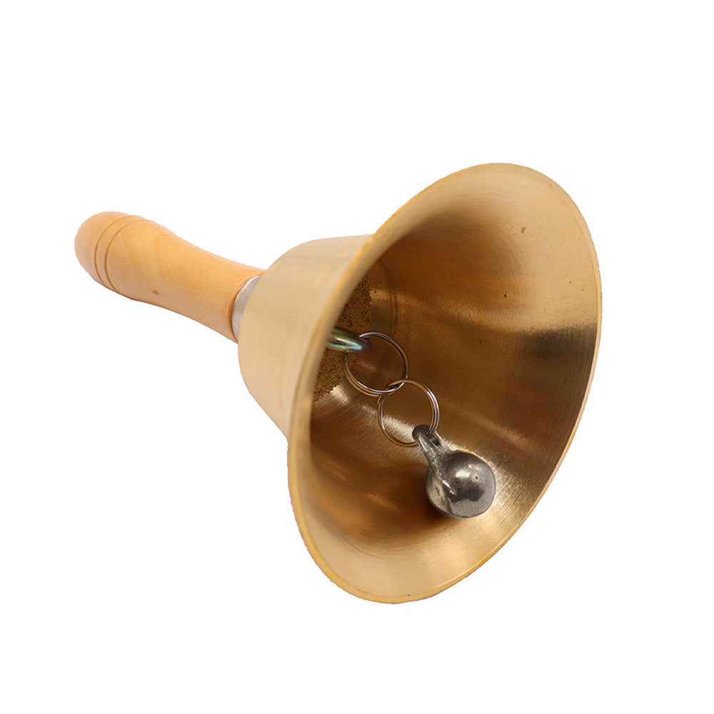 Brass Hand Bell Loud Call Bell Handbell Desk Ringbell for Wedding Festival-4