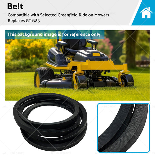 Drive Belt Suitable For Selected Greenfield Ride on Mowers Replaces GT1985-0
