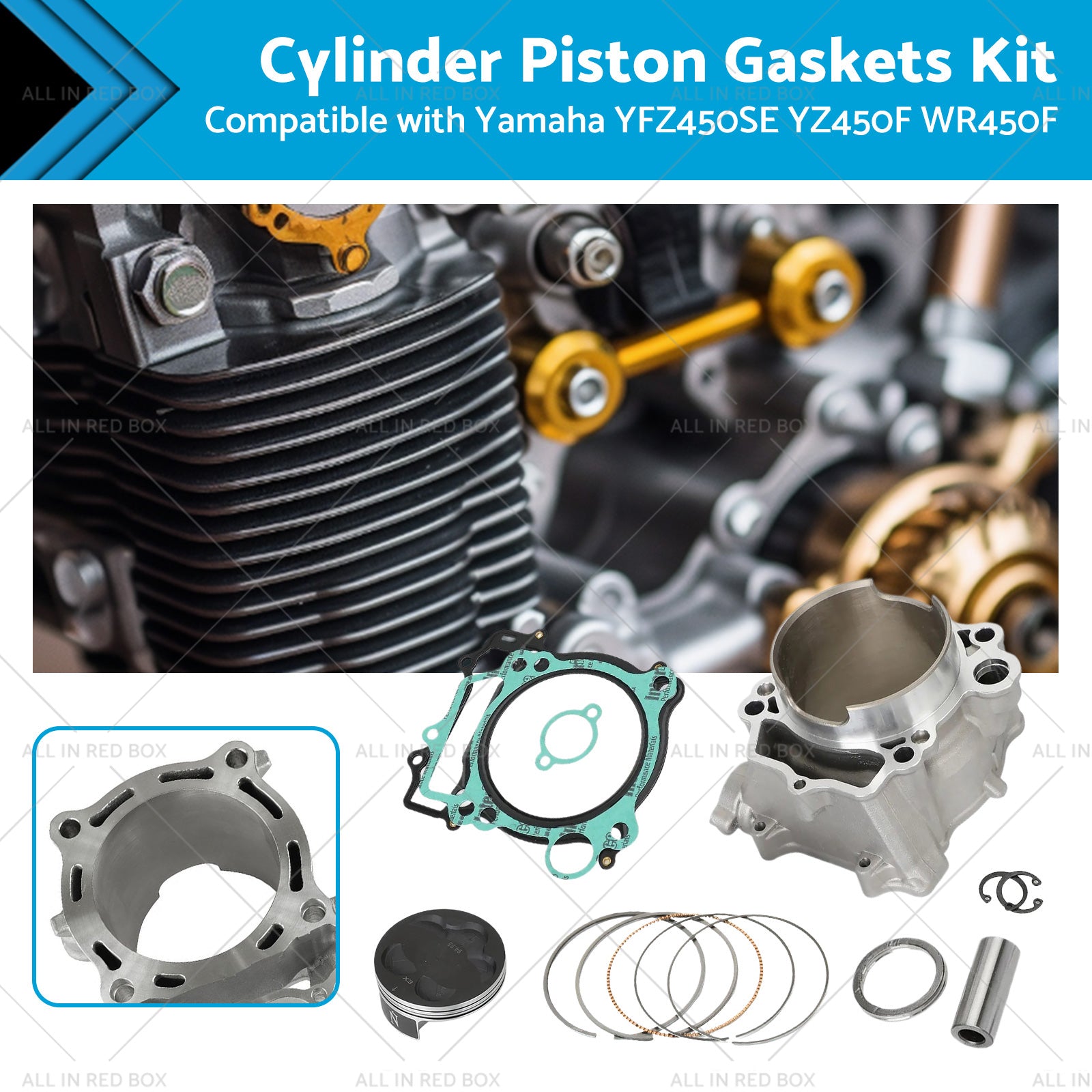 2S2-11631-20 95mm STD Cylinder Piston Kit for Yamaha YFZ450 04-09 YFZ450SE-0