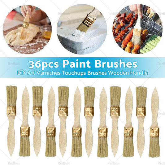 36PCS 1inch Chip Paint Brush DIY Art Varnishes Touchups Brushes Wooden Handle 1inch-1