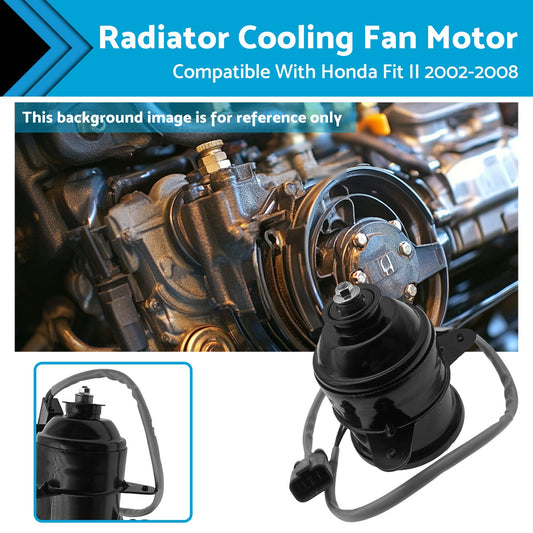 19030-PWA-J51 Radiator Cooling Fan Motor Suitable for Honda Fit II 2002-2008-0