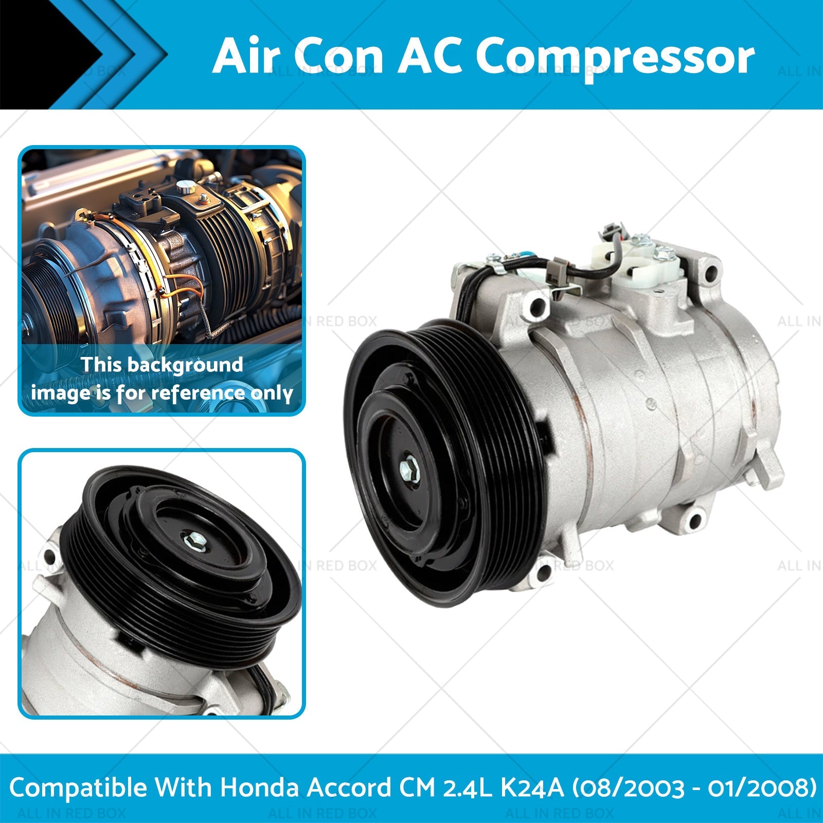 Air Con AC Compressor Suitable for Honda Accord CM 2.4L K24A (08/2003 - 01/2008)-1