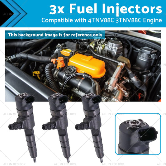 3x Fuel Injectors Suitable for 4TNV88C 3TNV88C Engine 129A00-53100 0445110463-0
