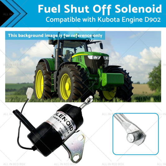 Fuel Shut Off Solenoid Suitable for Kubota D902 BX2230D 16851-60014 052600-453-0