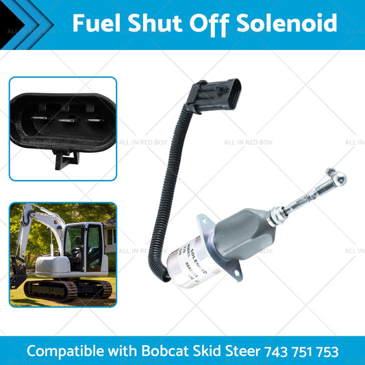Fuel Shut Off Solenoid Kit Suitable for Bobcat Skid Steer 743 751 753 T190 S185-1