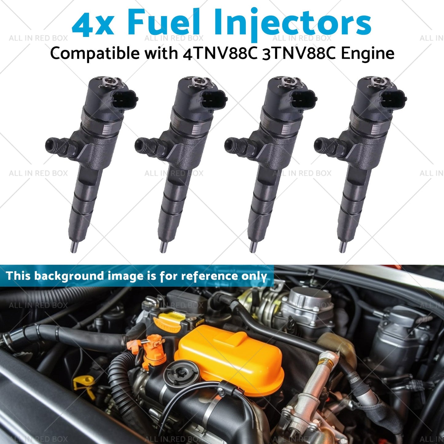 4x Fuel Injectors Suitable for 4TNV88C 3TNV88C Engine 129A00-53100 0445110463-4