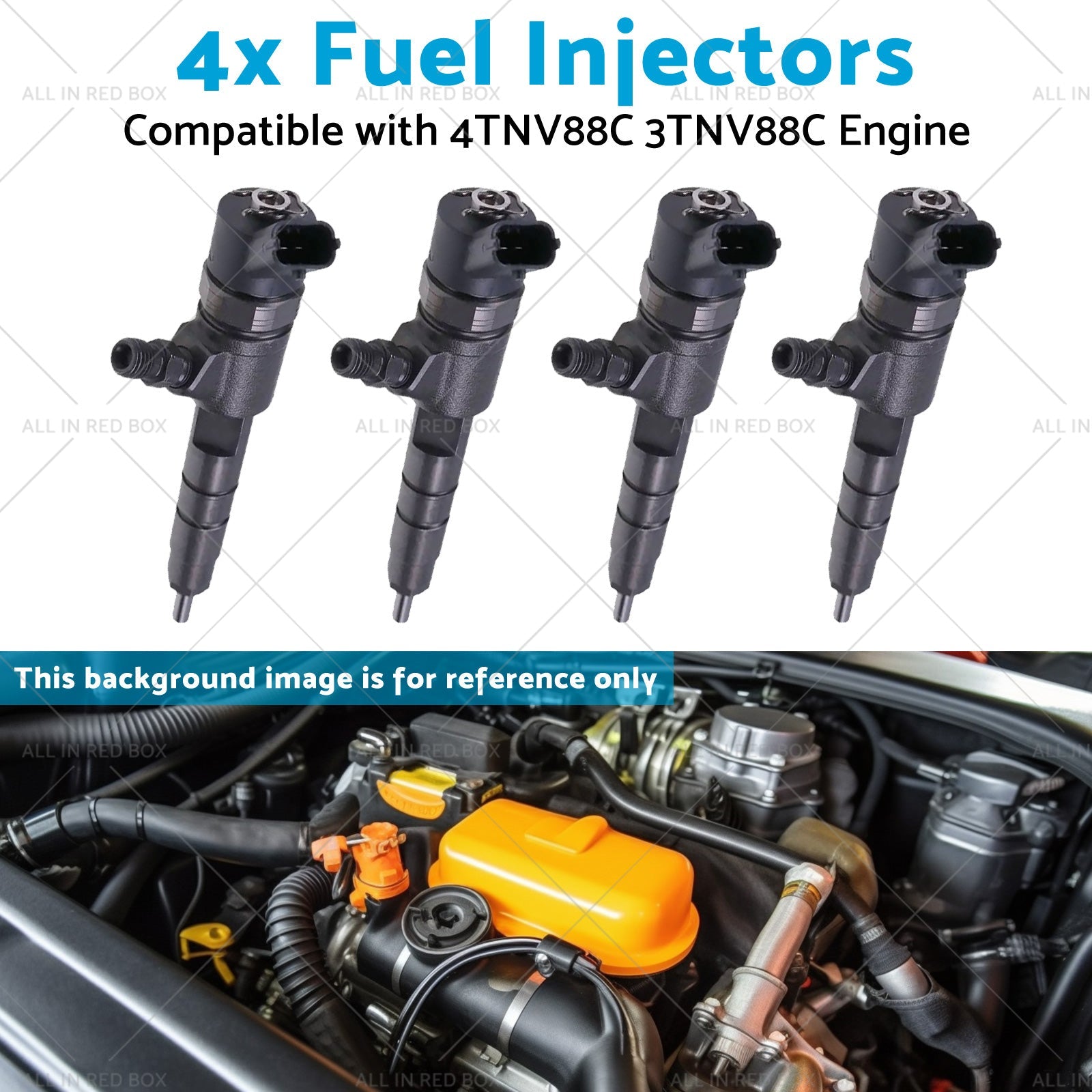 4x Fuel Injectors Suitable for 4TNV88C 3TNV88C Engine 129A00-53100 0445110463-4