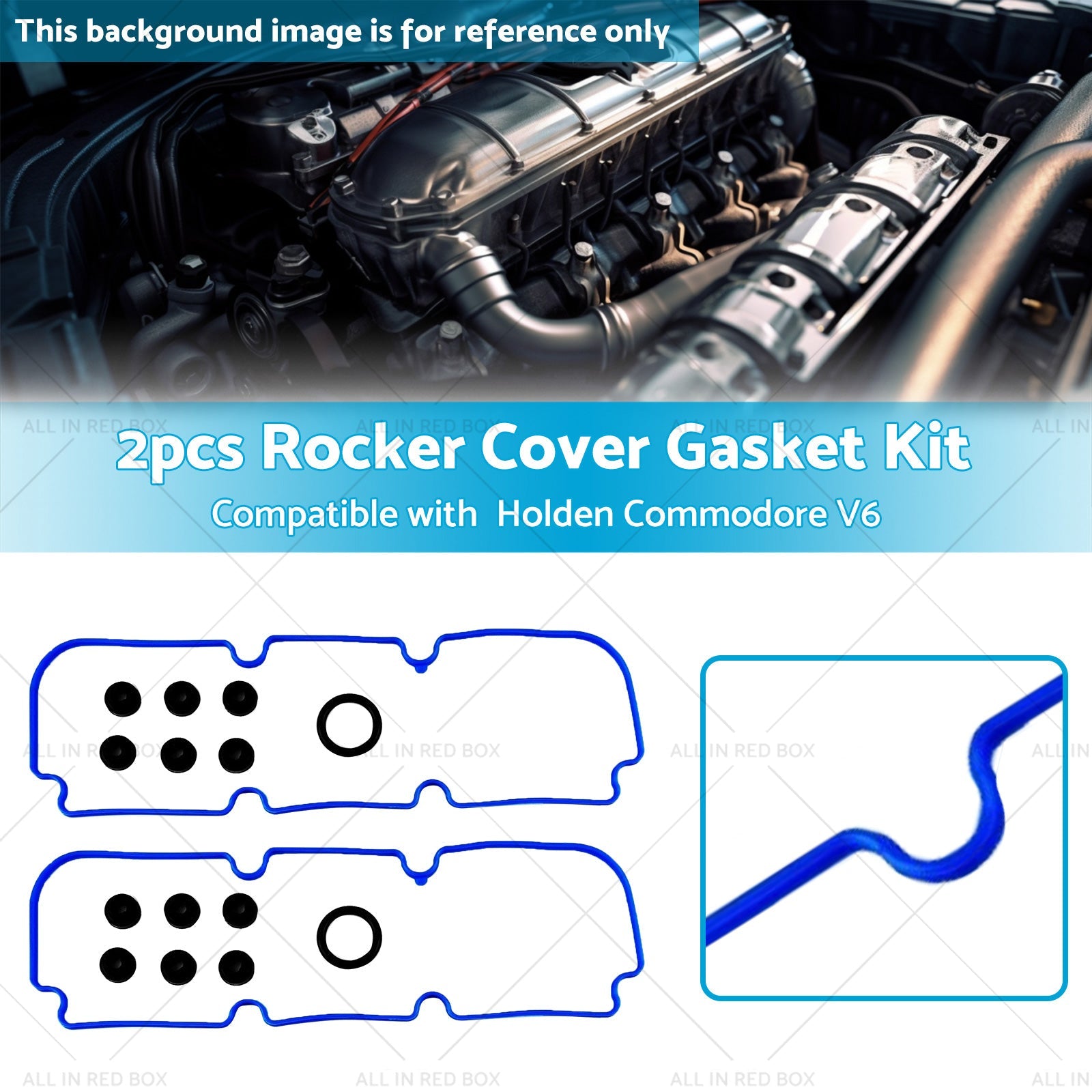 2x Rocker Cover Gasket Kit Suitable for Holden Commodore VG VQ VN VP V6 3. 8L-2
