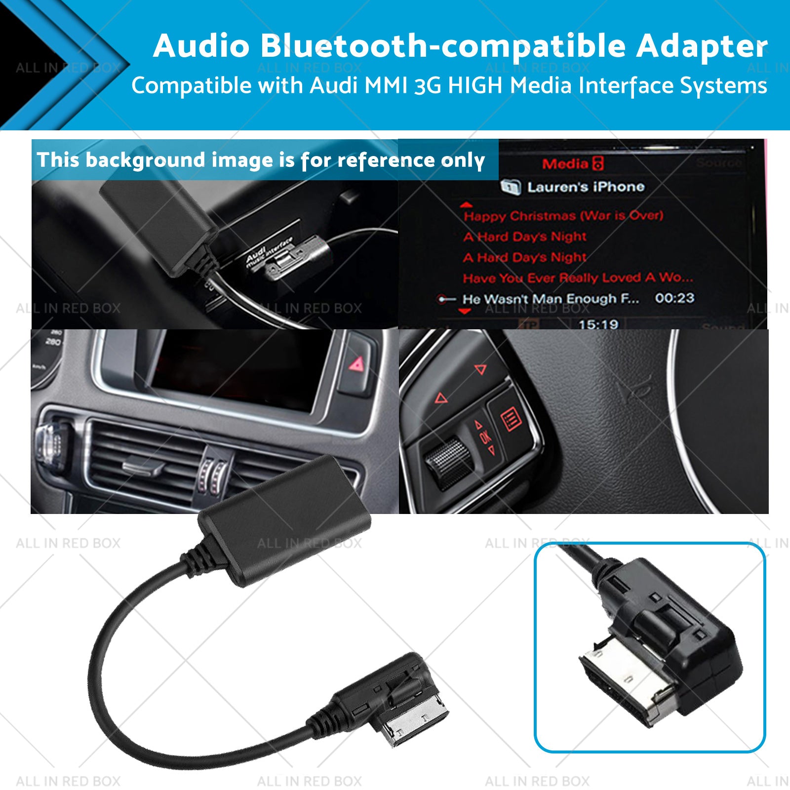 For Audi VW AUX Audio Cable Adapter AMI MDI MMI 3G System Bluetooth-compatible-0