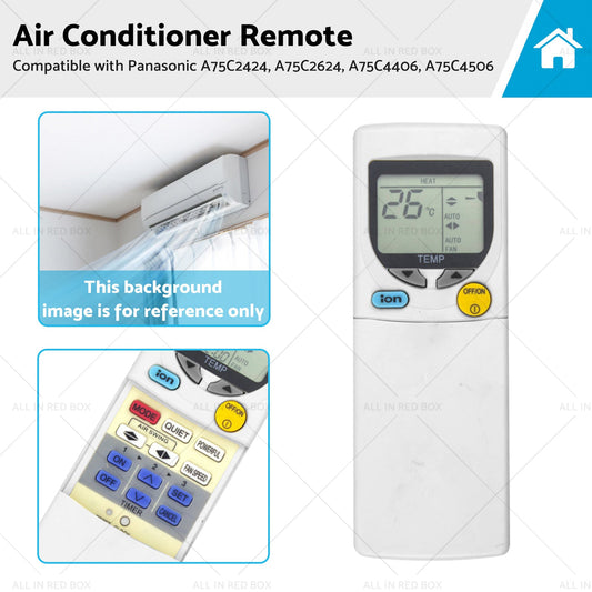 Air Con Remote Suitable for Panasonic A75C2424, A75C2624, A75C4406, A75C4506-0