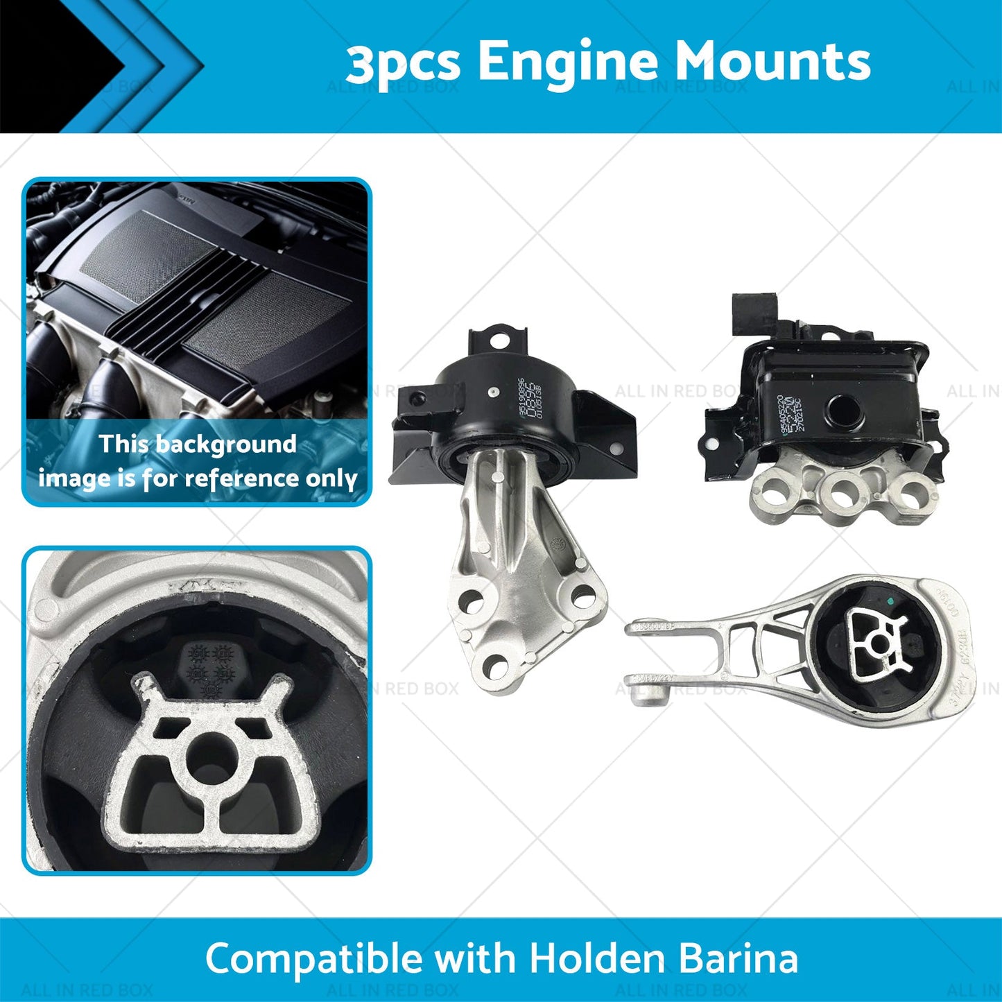 3PCS Engine Mount Suitable For Holden Barina TM 1. 6L F16D4 2011-2019-2