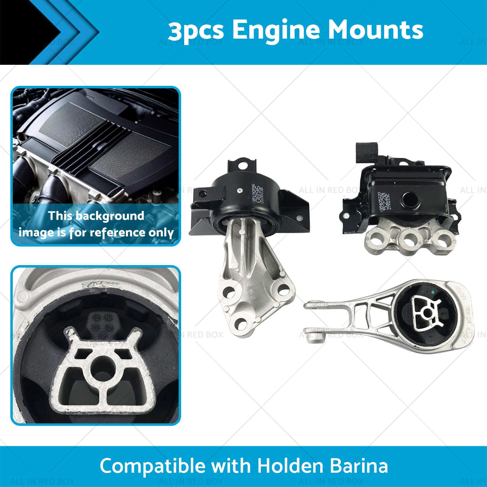 3PCS Engine Mount Suitable For Holden Barina TM 1. 6L F16D4 2011-2019-2
